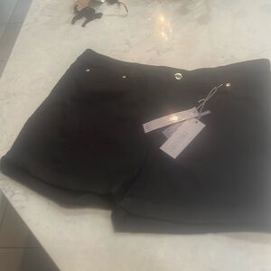 J Lo mid rise black boyfriend shorts size 16W NWT